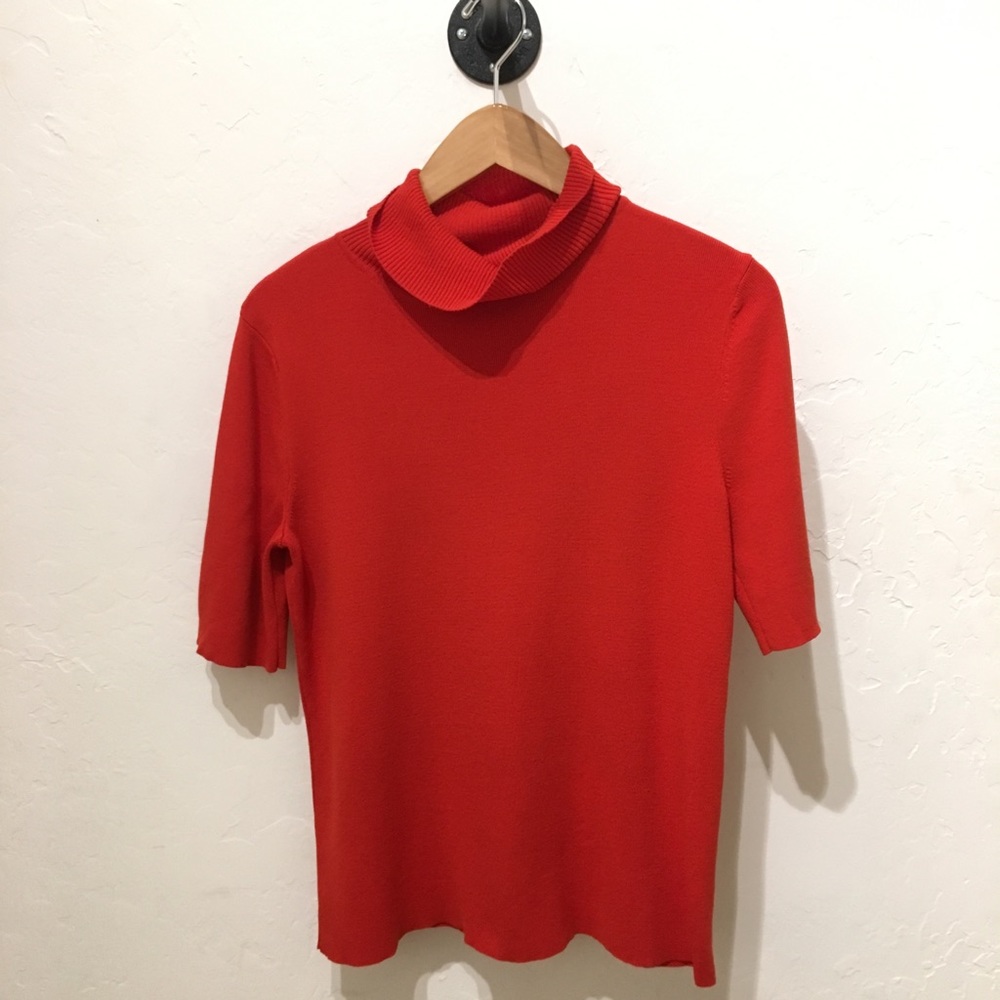 Mid sleeve rustic turtleneck
